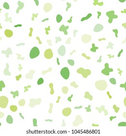 Light Green, Yellow vector seamless template with bubble shapes. Glitter abstract illustration with wry lines. Seamless design for your ads, poster, banner.