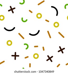 Light Green, Yellow vector seamless layout with simple elements. Seamless Illustration with set of abstact gradient lines. Pattern for trendy fabric, wallpapers.