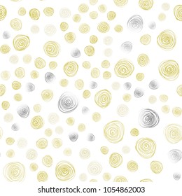 Light Green, Yellow vector seamless natural elegant background. Shining colored illustration with flowers in doodle style. The textured pattern can be used for website.