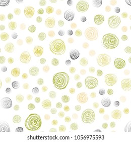 Light Green, Yellow vector seamless doodle bright background. Doodle illustration of flowers in Origami style with gradient. A new texture for your design.