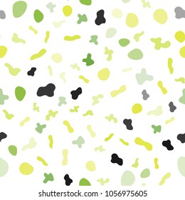 Light Green, Yellow vector seamless pattern with liquid shapes. Blurred geometric sample with gradient bubbles.  A completely new template for your business design.