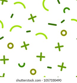 Light Green, Yellow vector seamless cover with abstract shapes. Seamless Illustration with set of abstact gradient lines. Pattern for design of fabric, wallpapers.
