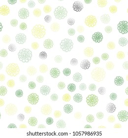 Light Green, Yellow vector seamless natural abstract pattern. Flowers on blurred abstract background with gradient. The best blurred design for your business.