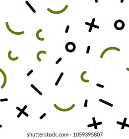 Light Green, Yellow vector seamless texture with elements of lines. Seamless Illustration with set of abstact gradient lines. Trendy design for wallpaper, fabric makers.