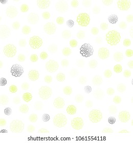 Light Green, Yellow vector seamless natural abstract pattern. Colorful illustration in doodle style with flowers. Pattern for heads of websites and designs.