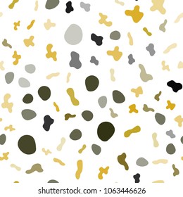 Light Green, Yellow vector seamless pattern with bent ribbons. Glitter abstract illustration with wry lines. Textured wave pattern for backgrounds.
