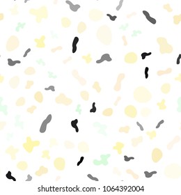 Light Green, Yellow vector seamless pattern with curved circles. Modern gradient abstract illustration with bandy lines. A new texture for your  ad, booklets, leaflets.