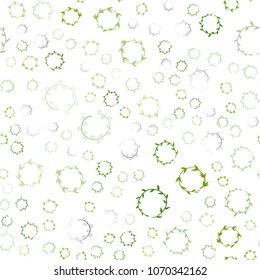 Light Green, Yellow vector seamless  cover with spots. Blurred bubbles on abstract background with colorful gradient. Pattern can be used for beautiful websites.