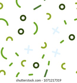 Light Green, Yellow vector seamless background with lines, ovals. Decorative abstract design of repeating lines, circles. Design for textile, fabric, wallpapers.