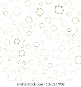 Light Green, Yellow vector seamless  cover with spots. Beautiful colored illustration with blurred circles in nature style. Pattern can be used for futuristic ad, booklets.