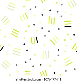Light Green, Yellow vector seamless pattern with abstract lines. Seamless gradient abstract lines on white background. Design for textile, fabric, wallpapers.