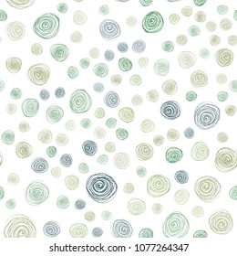 Light Green, Yellow vector seamless abstract doodle wallpaper. Creative illustration in blurred style with flowers. Elegant pattern for a brand book.
