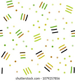 Light Green, Yellow vector seamless texture with elements of lines. Seamless Illustration with set of abstact gradient lines. Pattern for design of window blinds, curtains.