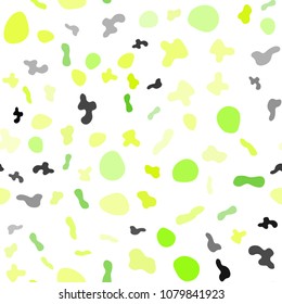 Light Green, Yellow vector seamless template with bubble shapes. Shining illustration, which consist of blurred lines, circles. The elegant pattern for brand book.