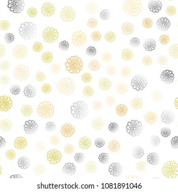 Light Green, Yellow vector seamless natural abstract pattern. flowers on elegant natural pattern with gradient. Hand painted design for web, leaflet, textile.