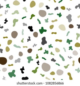 Light Green, Yellow vector seamless background with bubble shapes. Creative illustration in halftone marble style with gradient. New composition for your brand book.