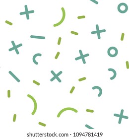 Light Green, Yellow vector seamless layout with simple elements. Trendy seamless illustration with abstract lines. Design for textile, fabric, wallpapers.