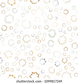 Light Green, Yellow vector seamless background with bubbles. Illustration with set of shining colorful abstract circles. Beautiful design for your business advert.