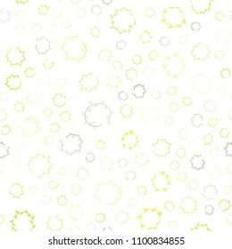 Light Green, Yellow vector seamless background with bubbles. Illustration with set of shining colorful abstract circles. Pattern can be used for futuristic ad, booklets.
