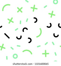 Light Green, Yellow vector seamless layout with simple elements. Seamless Illustration with set of abstact gradient lines. Pattern for trendy fabric, wallpapers.