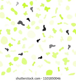 Light Green, Yellow vector seamless pattern with lines, ovals. Colorful abstract illustration with gradient lines. Brand-new design for your ads, poster, banner.
