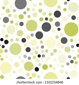 Light Green, Yellow vector seamless template with circles. Blurred bubbles on abstract background with colorful gradient. Beautiful design for your business advert.