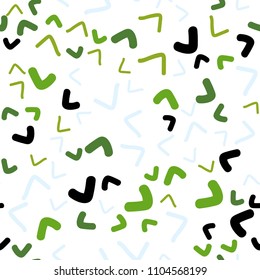 Light Green, Yellow vector seamless  pattern with lava shapes. Shining illustration, which consist of blurred lines, circles. New composition for your brand book.