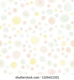 Light Green, Yellow vector seamless doodle bright pattern. A vague abstract illustration with flowers in doodles style. Brand-new design for your business.