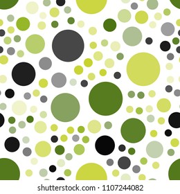 Light Green, Yellow vector seamless layout with circle shapes. Modern abstract illustration with colorful water drops. New design for ad, poster, banner of your website.
