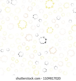 Light Green, Yellow vector seamless background with bubbles. Blurred decorative design in abstract style with bubbles. Pattern can be used as texture of wallpapers.
