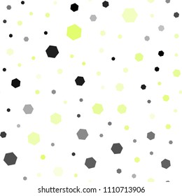 Light Green, Yellow vector seamless layout with hexagonal shapes. Abstract illustration with colorful hexagons. Pattern for ads, leaflets.