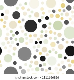 Light Green, Yellow vector seamless pattern with spheres. Beautiful colored illustration with blurred circles in nature style. Completely new template for your brand book.