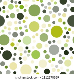 Light Green, Yellow vector seamless background with bubbles. Blurred bubbles on abstract background with colorful gradient. Beautiful design for your business advert.