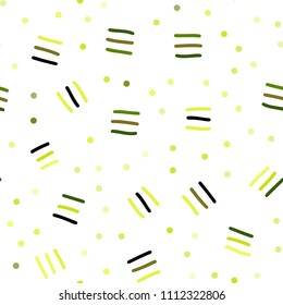 Light Green, Yellow vector seamless pattern with abstract lines. Seamless gradient abstract lines on white background. Pattern for trendy fabric, wallpapers.