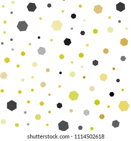 Light Green, Yellow vector seamless backdrop with hexagons. White background with colorful hexagons. Beautiful design for your business advert.