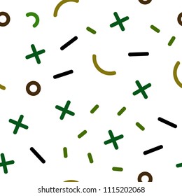 Light Green, Yellow vector seamless layout with simple elements. Seamless gradient abstract lines on white background. Design for textile, fabric, wallpapers.