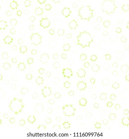 Light Green, Yellow vector seamless template with circles. Illustration with set of shining colorful abstract circles. Pattern can be used for ads, leaflets.