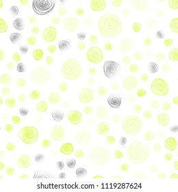 Light Green, Yellow vector seamless doodle bright pattern. Glitter abstract illustration with doodles and flowers. Template for backgrounds of cell phones.