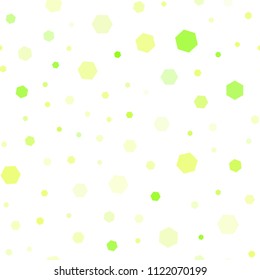 Light Green, Yellow vector seamless backdrop with hexagons. White background with colorful hexagons. Beautiful design for your business advert.