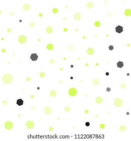 Light Green, Yellow vector seamless background with hexagons. White background with colorful hexagons. Pattern for texture of wallpapers.
