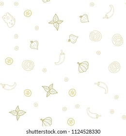Light Green, Yellow vector seamless layout with restaurant food. Fast Food on blurred abstract background with colorful gradient. Pattern for ad, booklets, leaflets of restaurants.