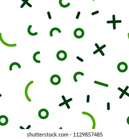 Light Green, Yellow vector seamless texture with elements of lines. Trendy seamless illustration with abstract lines. Template for business cards, websites.