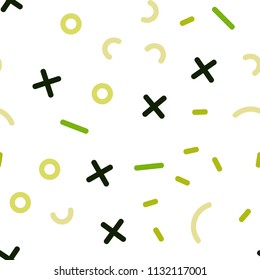 Light Green, Yellow vector seamless pattern with abstract lines. Seamless Illustration with set of abstact gradient lines. Pattern for design of fabric, wallpapers.