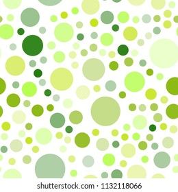 Light Green, Yellow vector seamless cover with spots. Beautiful colored illustration with blurred circles in nature style. Pattern can be used for ads, leaflets.