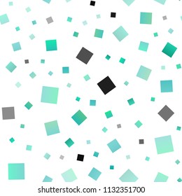 Light Green, Yellow vector seamless cover in polygonal style. Decorative design in abstract style with rectangles. Pattern for commercials.