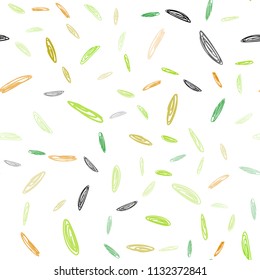 Light Green, Yellow vector seamless backdrop with dots. Abstract illustration with colored bubbles in nature style. Pattern can be used for futuristic ad, booklets.