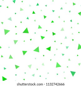 Light Green, Yellow vector seamless layout with lines, triangles. Beautiful illustration with triangles in nature style. Pattern for commercials.