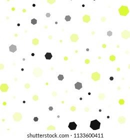 Light Green, Yellow vector seamless pattern with colorful hexagons. White background with colorful hexagons. Pattern can for your ad, booklets.