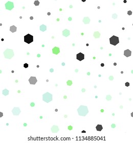 Light Green, Yellow vector seamless pattern with colorful hexagons. Illustration with set of colorful hexagons. New design for website's poster, banner.