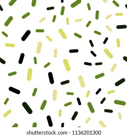 Light Green, Yellow vector seamless cover with stright stripes. Decorative shining illustration with lines on abstract template. Pattern for ads, posters, banners.